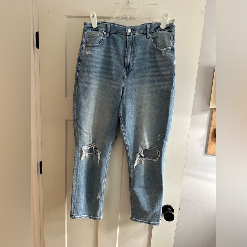 Distressed American Eagle Blue Jeans